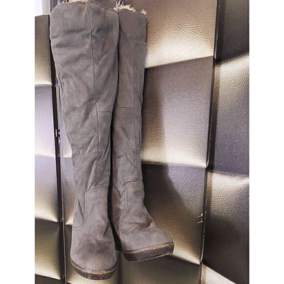 Gray Wedge platform boots - Picture 7 of 10